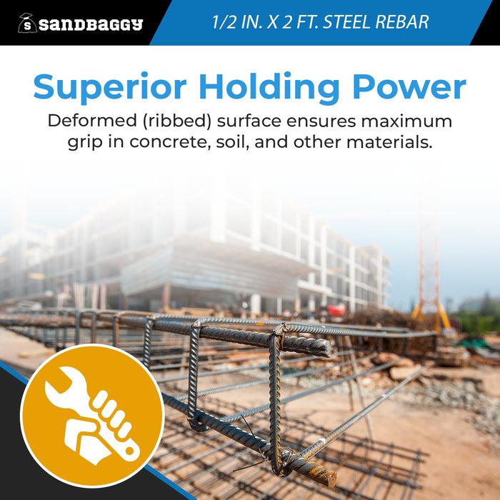 1/2 in. x 2 ft. Steel Rebar #4