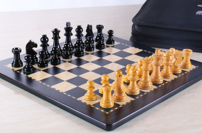 12" Magnetic Travel Chess Set in Black and Boxwood - Chess Set - Chess-House