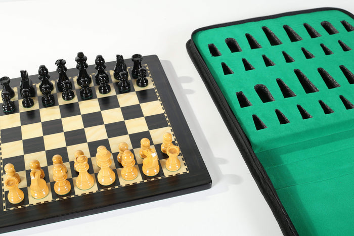 12" Magnetic Travel Chess Set in Black and Boxwood - Chess Set - Chess-House