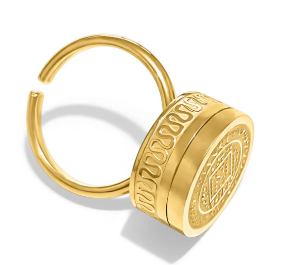 14K Boho Lip Balm Ring.