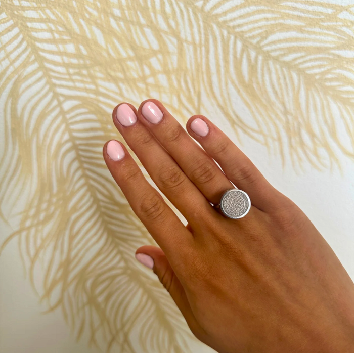 14K Boho Lip Balm Ring.