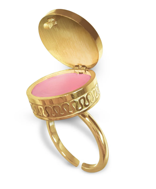 14K Boho Lip Balm Ring.