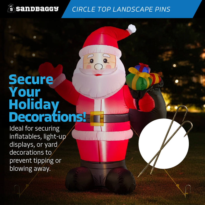j shaped rebar stakes - christmas holiday decoration anchors
