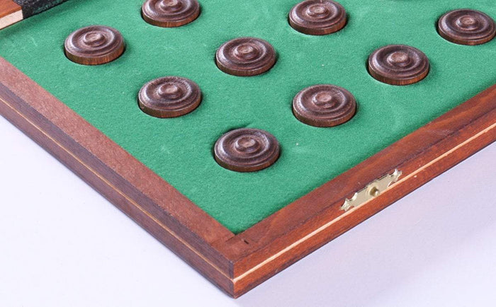 16"  Wooden Checkers Set (64 squares) - Chess Set - Chess-House