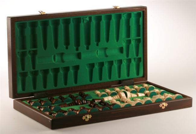 18" Christmas Wooden Chess Set - BROWN - Chess Set - Chess-House