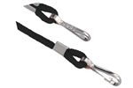 1/8" Round Woven Nylon Cord with 2 Nickel-Plated Steel Hooks - 36" Length, Qty = 100