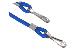 1/8" Round Woven Nylon Cord with 2 Nickel-Plated Steel Hooks - 36" Length, Qty = 100