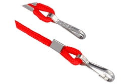 1/8" Round Woven Nylon Cord with 2 Nickel-Plated Steel Hooks - 36" Length, Qty = 100