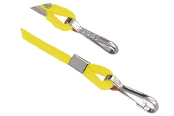1/8" Round Woven Nylon Cord with 2 Nickel-Plated Steel Hooks - 36" Length, Qty = 100