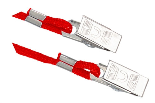 1/8" Round Woven Nylon Lanyard with 2 Nickel-Plated Steel "U" Clips, Qty = 100