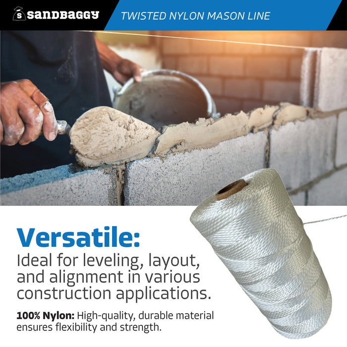 #18 x 1088 ft Twisted Nylon Mason Line - Construction String