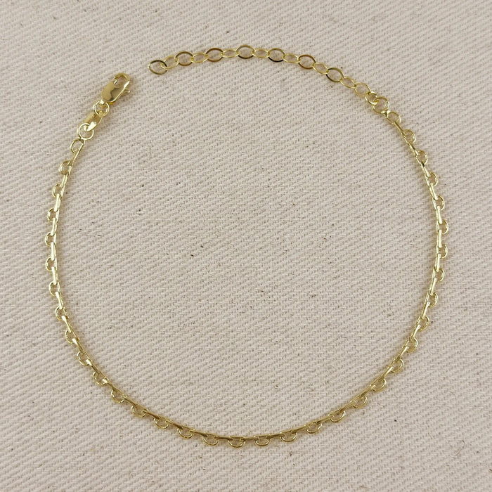 18k Gold Filled Lace Chain Anklet