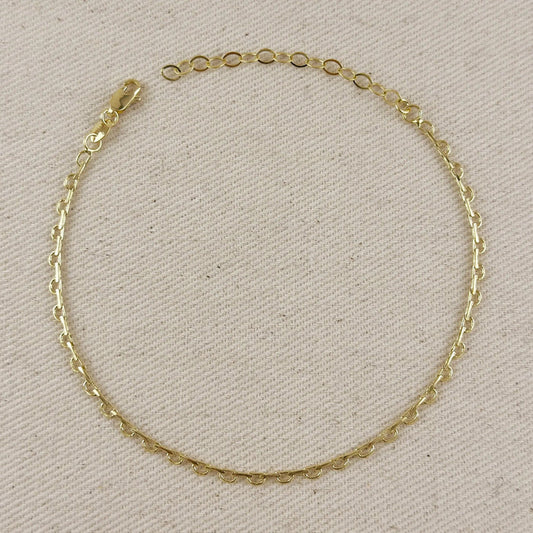 18k Gold Filled Lace Chain Anklet