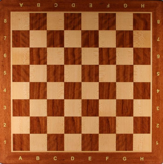 19" Padauk Board with Round Corners & Coordinates - Board - Chess-House