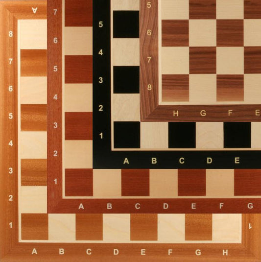 19" Wooden Chess Board with coordinates - Board - Chess-House