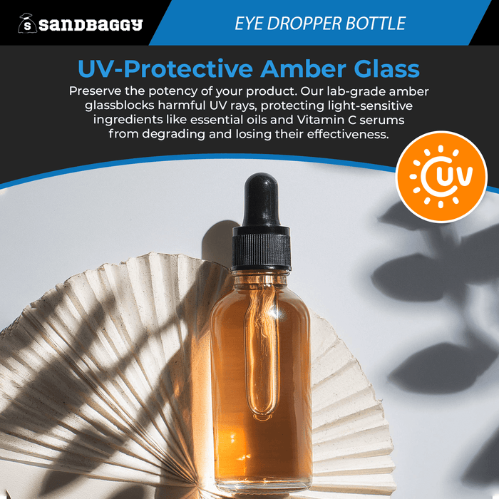 empty glass bottle with dropper