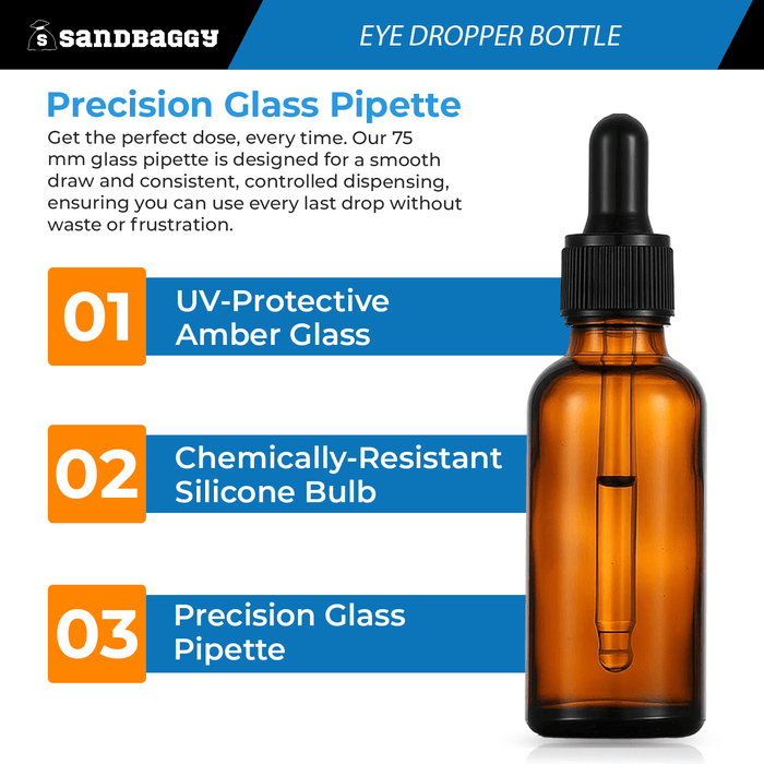 dark glass dropper bottle