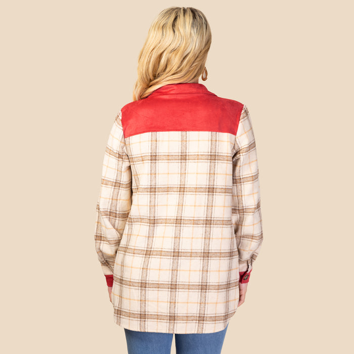 20148 - Fall Plaid Jacket with Pockets