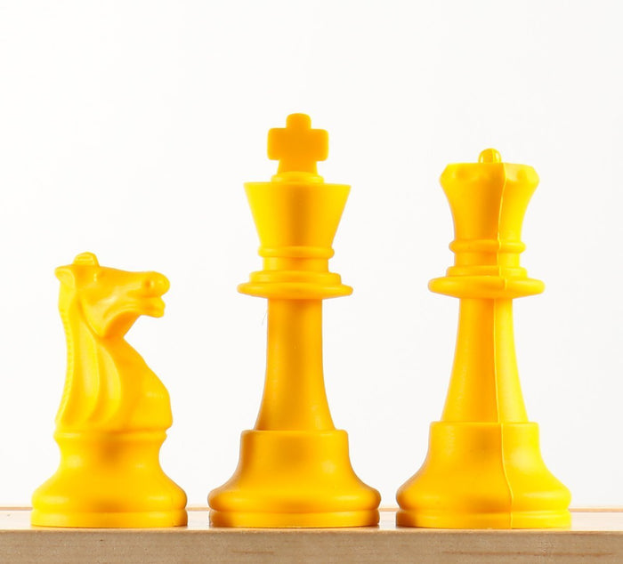 3 1/2" Colored Silicone Club Chess Pieces - Half Set of 17 Pieces - Piece - Chess-House