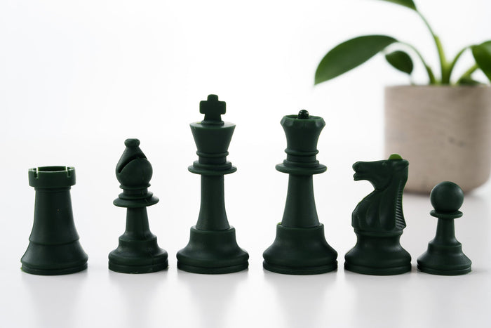 3 1/2" Colored Silicone Club Chess Pieces - Half Set of 17 Pieces - Piece - Chess-House