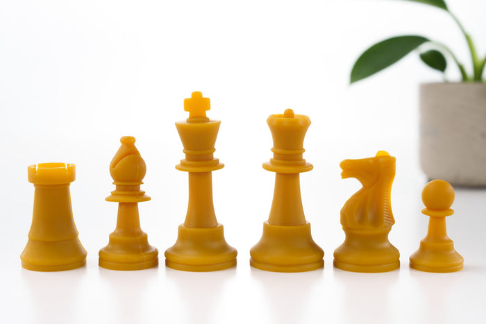3 1/2" Colored Silicone Club Chess Pieces - Half Set of 17 Pieces - Piece - Chess-House