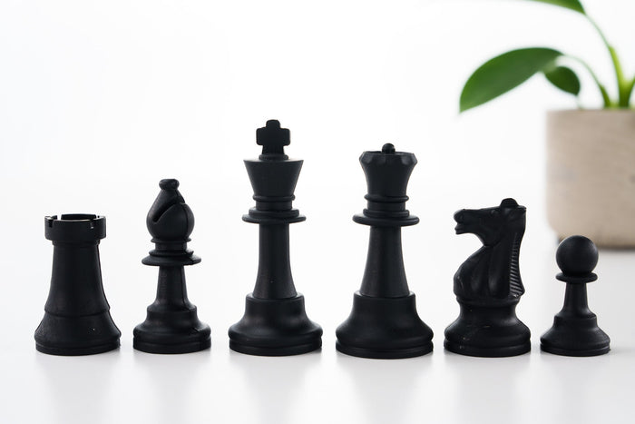 3 1/2" Colored Silicone Club Chess Pieces - Half Set of 17 Pieces - Piece - Chess-House