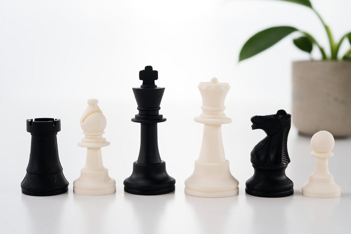 3 1/2" Silicone Club Chess Pieces - Piece - Chess-House