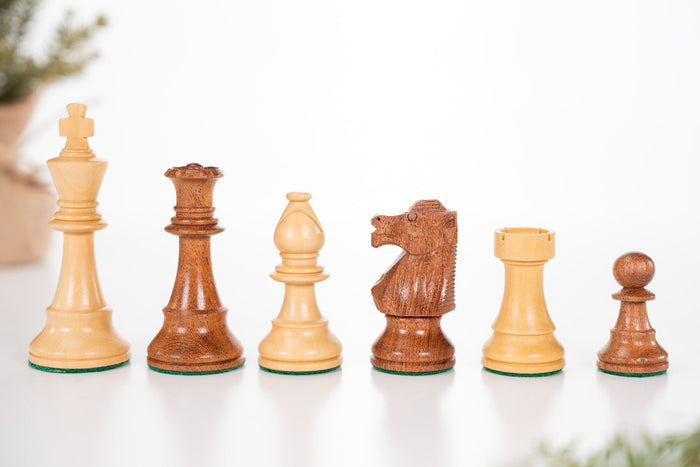 3 3/4" Club Series Wood Chess Pieces - Acacia - Piece - Chess-House