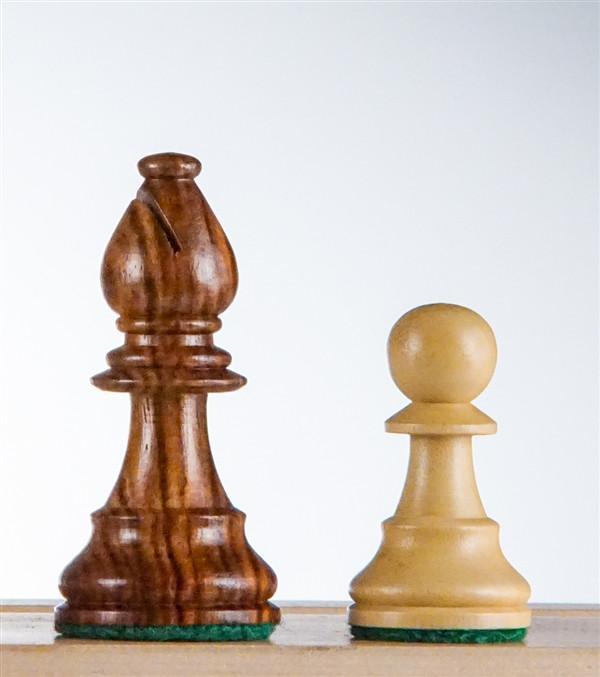 3 3/4" Club Series Wood Chess Pieces - Acacia - Piece - Chess-House