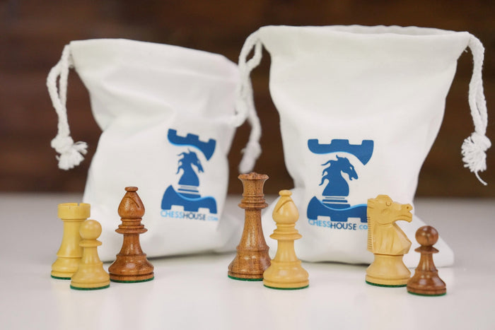 3 3/4" Club Series Wood Chess Pieces - Acacia - Piece - Chess-House