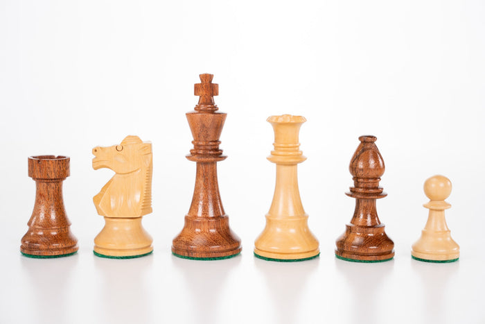 3 3/4" Club Series Wood Chess Pieces - Acacia - Piece - Chess-House