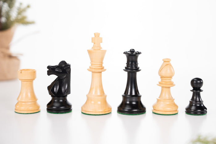 3 3/4" Club Series Wood Chess Pieces - Ebonized - Piece - Chess-House
