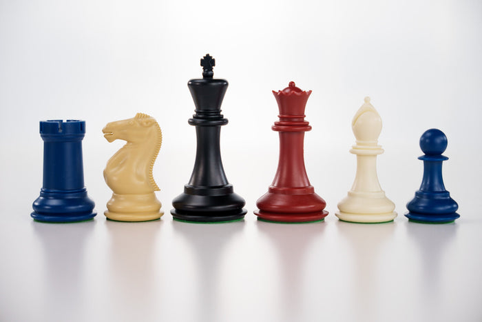 3 3/4" Commander Staunton Chess Pieces (per color or half set - 17 pieces) - Piece - Chess-House