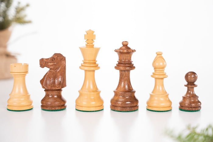 3 3/4" French Series Wood Chess Pieces - Acacia - Piece - Chess-House