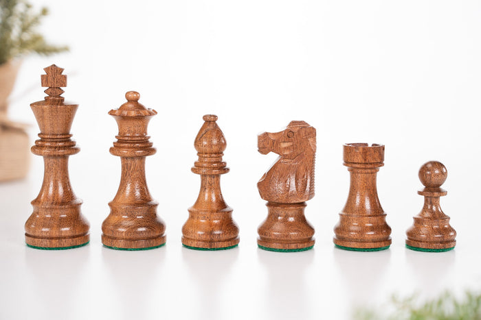 3 3/4" French Series Wood Chess Pieces - Acacia - Piece - Chess-House