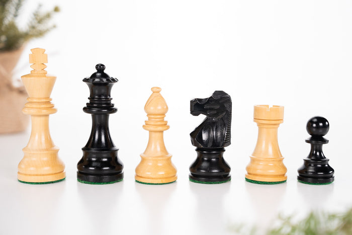 3 3/4" French Series Wood Chess Pieces - Ebonized - Piece - Chess-House