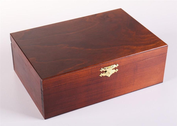 3 3/4" Standard Staunton Chess Pieces #6 in Dark Wood Box - Piece - Chess-House