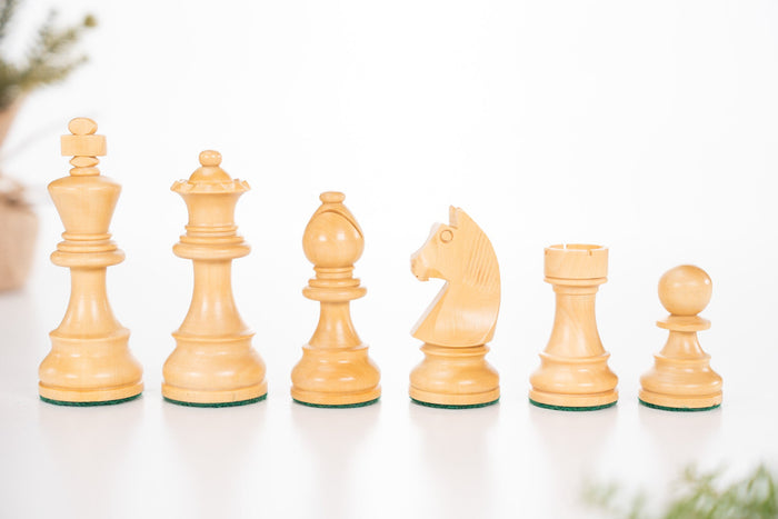 3 7/8" German Staunton Chessmen - Acacia - Piece - Chess-House