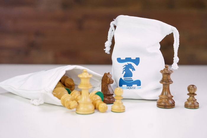 3 7/8" German Staunton Chessmen - Acacia - Piece - Chess-House