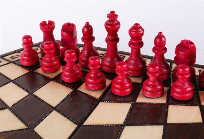 3 Player Small Wood Chess Set - Chess Set - Chess-House
