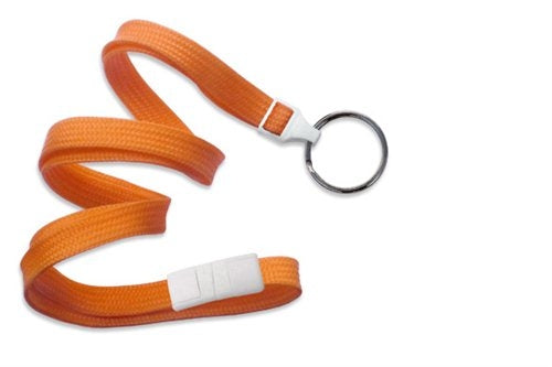 3/8" (10 MM) Flat Braid Breakaway Woven Lanyard with a Universal Slide Adapter and Black-Oxidized Swivel Hook, Qty = 1000