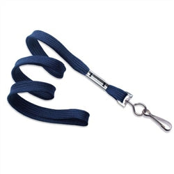 3/8" (10 MM) Flat Polypropylene Woven Lanyard with Nickel-Plated Steel Swivel Hook, Qty = 100