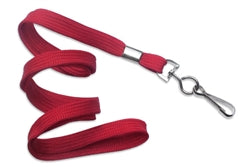 3/8" (10 MM) Flat Polypropylene Woven Lanyard with Nickel-Plated Steel Swivel Hook, Qty = 100