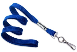 3/8" (10 MM) Flat Polypropylene Woven Lanyard with Nickel-Plated Steel Swivel Hook, Qty = 100