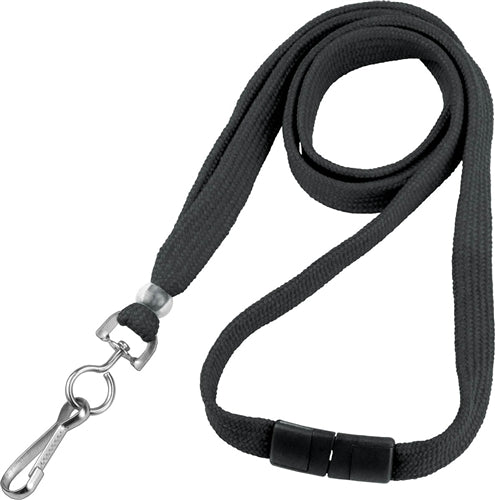 3/8" Polyester Lanyard with Breakaway and Swivel Hook, Qty = 100