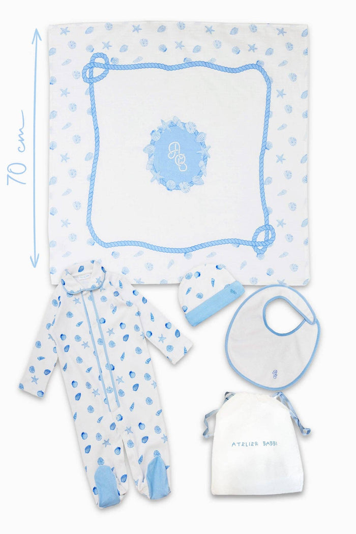4-Piece Newborn Set - Seashells