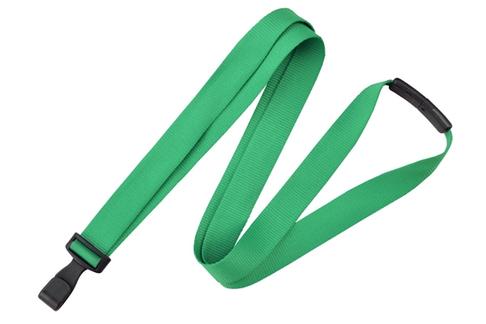 5/8" (16 MM) Flat Anti-Microbial Lanyard with Breakaway and "No-Twist" Wide Plastic Hook, Qty = 100