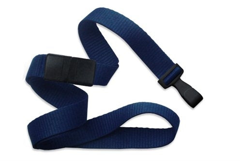 5/8" (16 MM) Microweave Polyester Breakaway Lanyard with Wide "No-Twist" Plastic Hook, Qty = 100