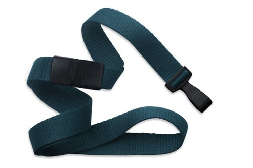 5/8" (16 MM) Microweave Polyester Breakaway Lanyard with Wide "No-Twist" Plastic Hook, Qty = 100
