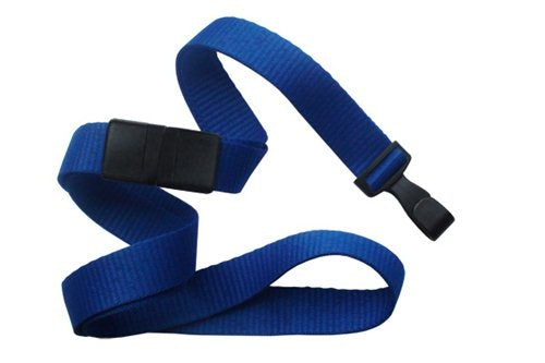 5/8" (16 MM) Microweave Polyester Breakaway Lanyard with Wide "No-Twist" Plastic Hook, Qty = 100